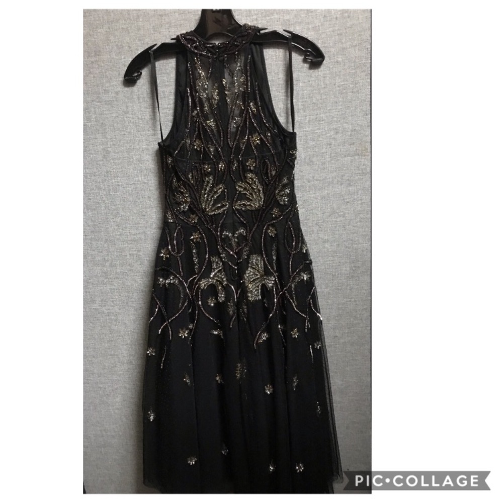 Aidan Mattox embellished midi V-neckline sleeveless dress - Picture 5 of 7